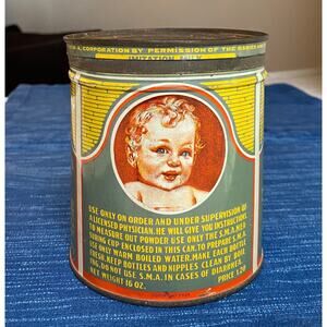Baby Food Tin SMA 1929 Infant Food Advertising Kitchen Decor 986A